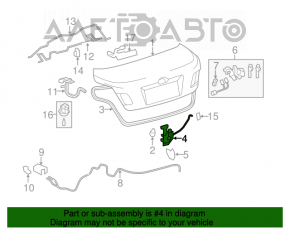 Capacul portbagajului Toyota Camry v40