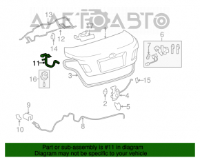 Buclele capacului portbagajului dreapta Toyota Camry v40