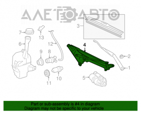 Трапеция дворников очистителя с мотором Toyota Camry v40