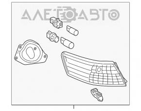 Lampa exterioară aripă dreapta Toyota Camry v40 nouă neoriginală.