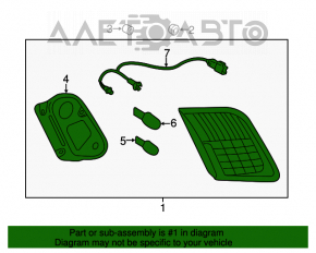 Lampa interioară pentru capacul portbagajului stânga Toyota Camry v40 07-09