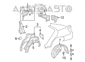 Aripa spate stânga Toyota Camry v40