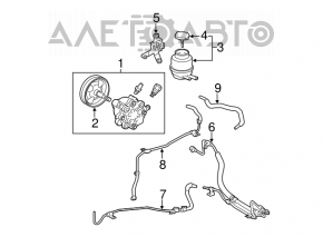 Furtun de presiune înaltă pentru direcția asistată Toyota Avalon 05-12