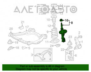 Amortizorul din față dreapta Toyota Camry v40 hibrid.