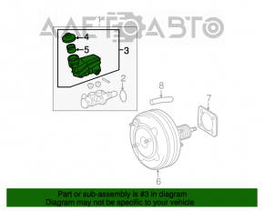 Rezervorul de lichid de frână pentru Toyota Camry v40 fără capac