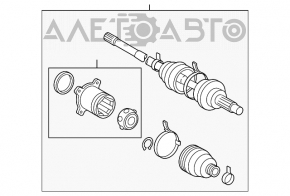 Ax cu roți spate dreapta pentru Toyota Highlander 08-13 hibrid.