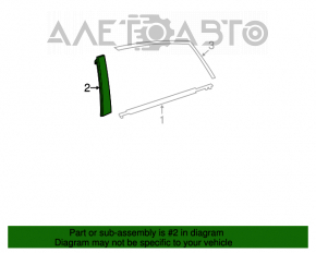 Panoul lateral din spate dreapta al ușii Toyota Prius 30 10-15