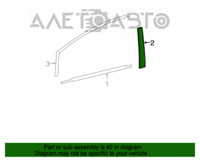 Panoul lateral frontal stânga al ușii Toyota Prius 30 10-15