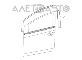 Panoul lateral frontal stânga al ușii Toyota Prius 30 10-15