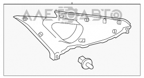 Capac spate dreapta superioara Toyota Prius 30 10-15 gri, zgarieturi