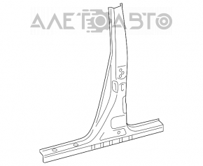 Stâlp caroserie central stânga Toyota Prius 30 10-15 pe caroserie cu prag, pragul este acceptat