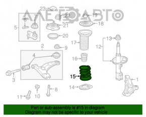 Пружина передняя левая Toyota Prius 30 10-15 жесткость желт. красн.