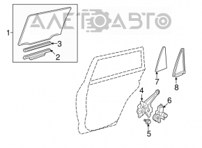 Mecanismul electric de ridicare a geamului, dreapta spate, Toyota Rav4 06-12