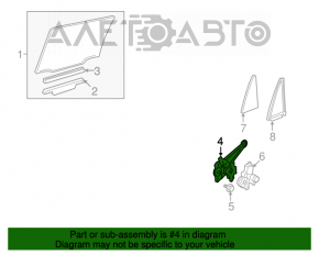 Mecanismul electric de ridicare a geamului, dreapta spate, Toyota Rav4 06-12