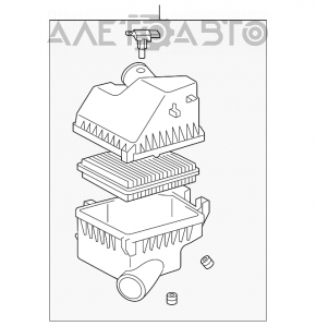 Корпус воздушного фильтра Toyota Rav4 06-12