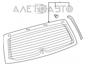 Capacul de sticlă al portbagajului Toyota Rav4 06-12