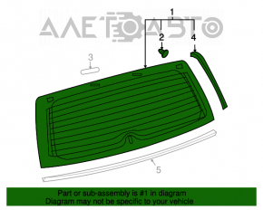 Capacul de sticlă al portbagajului Toyota Rav4 06-12