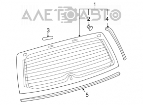 Capacul de sticlă al portbagajului Toyota Rav4 06-12