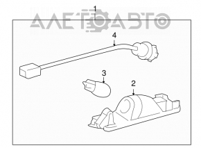 Подсветка номера заднего бампера Toyota Rav4 06-12