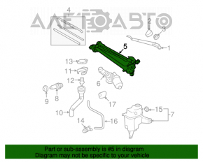 Trapezul de curățare a parbrizului cu motor pentru Toyota Rav4 06-12.