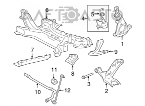 Bară stabilizatoare față stânga pentru Lexus NX200t NX300 NX300h 15-21