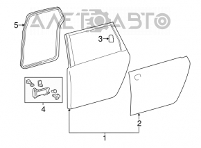 Ușa goală din spate dreapta pentru Toyota Sienna 04-10.