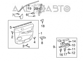 Controlul geamului electric din partea dreapta față Toyota Sienna 04-10