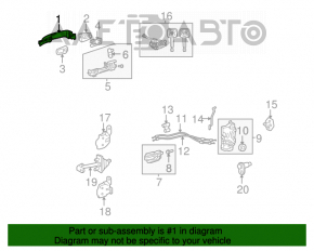 Mânerul ușii exterioare față stânga Toyota Sienna 04-10