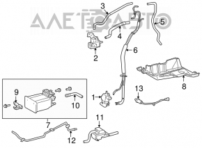 Recipientul cu absorbant de cărbune Toyota Sienna 04-10