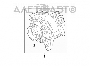 Generatorul Toyota Highlander 14-16 3.5 are un cip defect.