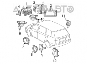 Динамик задний правый Toyota Sienna 04-10