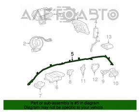 Perna de siguranță airbag, cortina laterală stânga Toyota Sienna 04-10