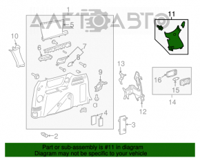 Накладка задней стойки левая Toyota Sienna 04-10