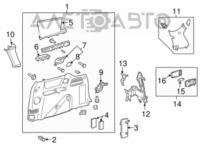 Capac spate stânga Toyota Sienna 04-10