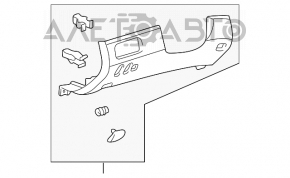 Накладка на торпеду коленная Toyota Sienna 04-10 беж, царапины