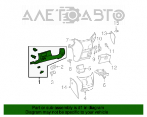 Capacul genunchiului de pe bord Toyota Sienna 04-10 bej