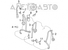 Centura de siguranță centrală spate pentru Toyota Sienna 04-10