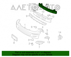 Amplificatorul pentru bara de protecție față Toyota Sienna 04-10