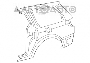 Четверть крыло задняя левая Toyota Sienna 04-10