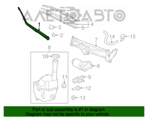 Frânghie de ștergător dreapta Toyota Sienna 11-16