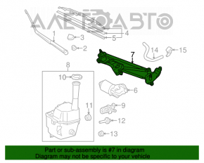 Matura trapezoidală cu motor pentru curățarea parbrizului Toyota Sienna 04-10.