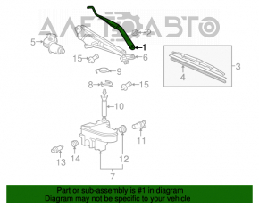 Leash dreapta a ștergătorului Lexus GS300 GS350 GS430 GS450h 06-11