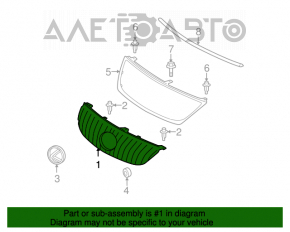 Grila radiatorului goală Lexus GS300 GS350 GS430 GS450h 06-07 fără radar.