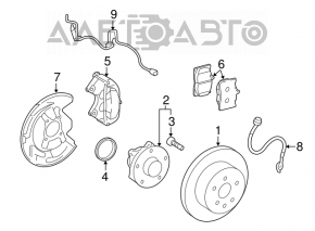 Butuc fata stanga Lexus GS300 GS350 GS430 06-11 awd nou original OEM