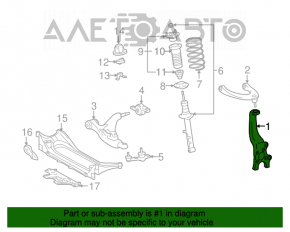 Capacul frontal dreapta Lexus GS300 GS350 GS430 GS450h 06-11 rwd