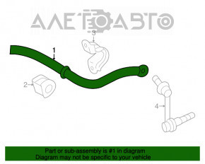 Stabilizatorul frontal pentru Lexus IS250 IS300 IS350 06-13 AWD, coroziune.