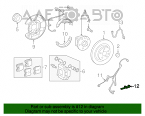 Senzor ABS spate stânga Lexus GS300 GS350 GS430 GS450h 06-11