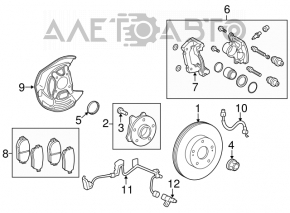 Senzoarele ABS față dreapta pentru Lexus GS300 GS350 GS430 06-11 awd