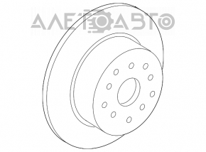 Диск тормозной задний левый Lexus IS250 IS300 IS350 06-13 310/27мм ржавый