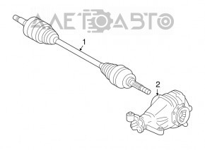 Arborele puntea spate dreapta Lexus GS300 06 rwd nou original OEM